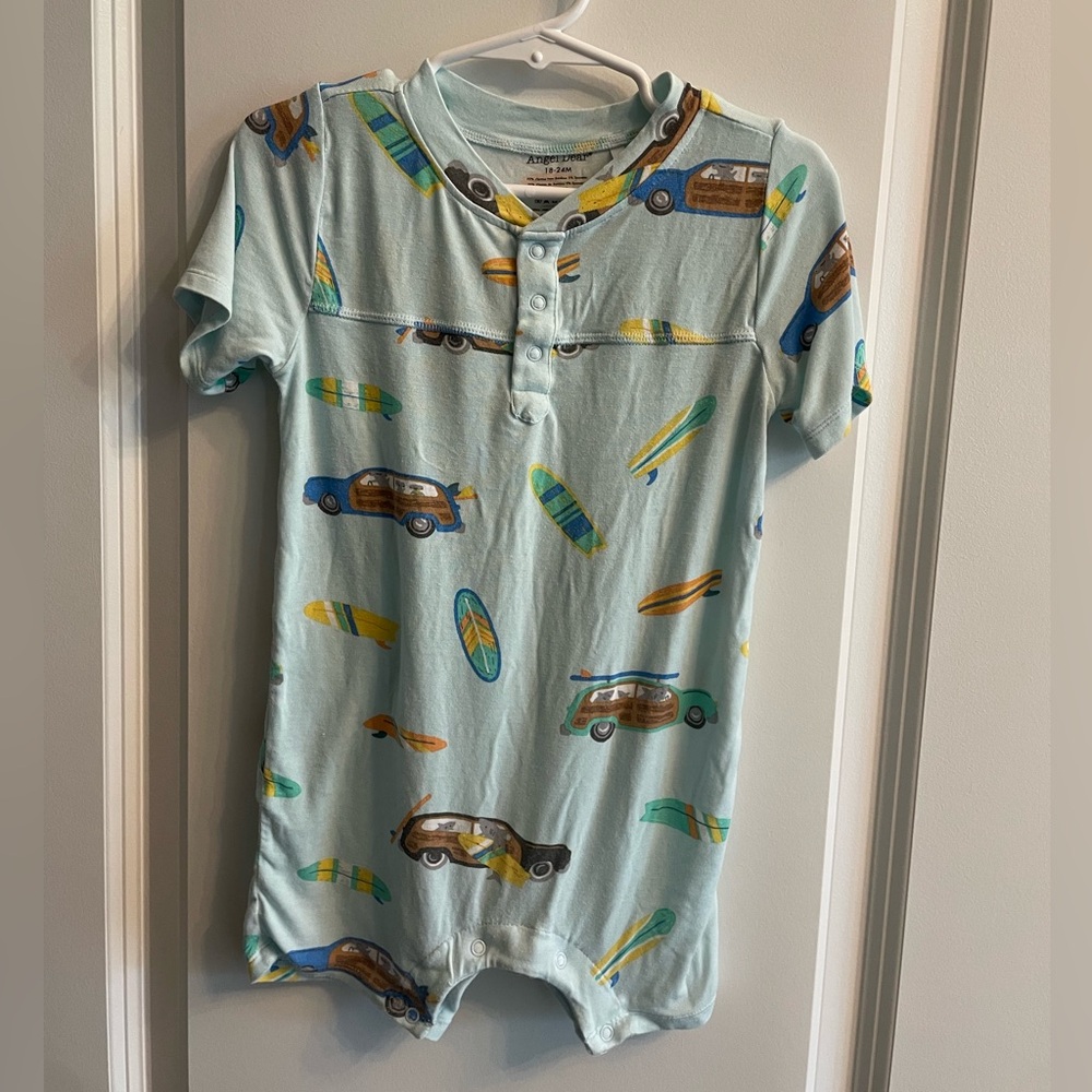 Angel Dear Toddler Surfer Bamboo Onesie Sleeper 18-24mo
